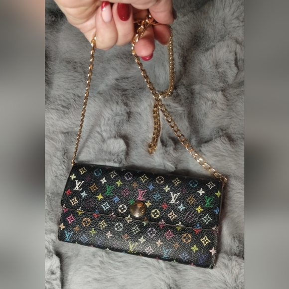 Louis Vuitton Multicolor Murakami Sara Wallet on chain - Picture 1 of 16
